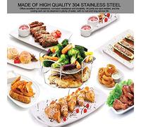 Pssopp Rack de Deshidratador de Freidora de Aire Grill de Acero Inoxidable para Accesorios de Freidora de Aire Funciones de Deshidratación de Alimentos para Hacer Deliciosas Frutas, Hierbas y