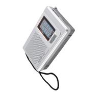 Pssopp Radio Am FM, Radio Portátil de Bolsillo con Altavoz de Graves Premium y Chip Potente para Kit de Emergencia para Viajes Al Aire Libre, Gris Plateado