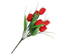 Pssopp Ramo de Flores Artificiales, Arreglo Floral de Imitación Realista de Plástico, 13.39 X 2.76 X 1.97 Pulgadas, Textura Suave, Color Vibrante, Decoración Resistente a la Decoloración para el