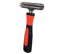 Pssopp Rastrillo de Aseo para Perros Grande, Acero Inoxidable, Reduce la Caída del Cabello, Diseño Ergonómico para Golden Retriever, Cómodo Peine Desenredante