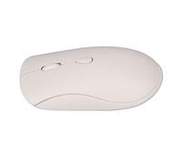 Pssopp Ratón Inalámbrico Silencioso, Diseño Ergonómico Recargable, 1600 dpi para Uso en Oficina y Computadora Portátil (White)