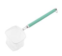 Pssopp Red de Aterrizaje de Pesca, Extensibles telescópicas Fish Shrimp Skimming Net Manija de Acero Inoxidable Red de Pesca para el Acuario Fish Tank Pond Creek (Cuadrado-Verde)