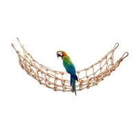Pssopp Red de Escalada para Loros, Cuerda de Cáñamo, Columpio Colgante, Jaula de Juego para Pájaros, Juguete para Loros Medianos y Grandes, Fomenta el Ejercicio y el Compromiso