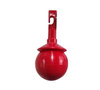 Pssopp Reemplazo de Punta de Bastón con Bola Rodante, Punta de Bastón Estilo Gancho de Aleación de Aluminio Roja, Diseño Estable Antideslizante, 7,8 X 3,8 Cm, Fácil Instalación para Usuarios de