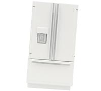 Pssopp Refrigerador de Casa de Muñecas 1:12, Modelo de Mini Cocina de Madera con Características Móviles, Diseño Realista para Juegos de Simulación y Decoración de Casa de Muñecas para Niños (White)