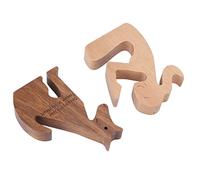 Pssopp Regalos Conmemorativos para Perros Escultura Hecha a Mano de Madera de Haya y Nogal para la Pérdida de Mascotas, Arreglo Personalizado, Recuerdo de Madera para Condolencias, Amantes de los (A)