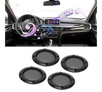 Pssopp Rejilla de Altavoz de Coche Malla Protectora Rejilla de Altavoz de Audio de Hierro Perforado Duro 2,6 Pulgadas 4 Piezas con Tornillos Buena Transmisión de Sonido Anti Impacto para Altavoces