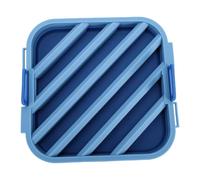 Pssopp Rejilla de Asado de Silicona, Bandeja de Drenaje de Aceite, 6,5 Pulgadas, for Asado y Horneado (Blue)