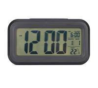 Pssopp Reloj Despertador Digital con Retroiluminación LED, Plástico, Pantalla Grande con Iluminación Automática, Temperatura y Calendario, Ideal para el Hogar, la Oficina y el Automóvil