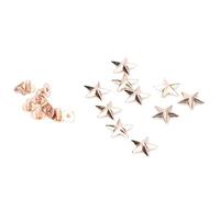Pssopp Remaches de Estrella Aleación de Zinc Remaches de Metal Decorativos 14 Mm 10 Piezas para Zapatos de Cuero Bolsas Artesanales Sombreros Ropa Usuarios de Bricolaje Oro Plata Bronce (Oro convexo