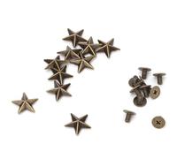 Pssopp Remaches de Estrella Aleación de Zinc Remaches de Metal Decorativos 14 Mm 10 Piezas para Zapatos de Cuero Bolsas Artesanales Sombreros Ropa Usuarios de Bricolaje Oro Plata Bronce (Bronce