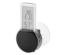 Pssopp Reptil Higrómetro electrónico Termómetro Resistente al Agua en Tiempo Real Caja de orugas Oruga Rainforest Tanks Monitor de Temperatura con Sensor Incorporado(Negro)