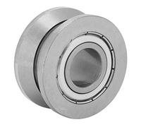 Pssopp Rodamiento Ranurado en V LV202-41ZZ, Construcción Metálica, Rodamiento de Bolas de Baja Fricción, Diámetro Interior de 15 Mm, Adecuado para Rieles en V y Equipos de Servicio Pesado