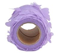 Pssopp Rollos de Tul, Red de Tela Transparente de Organza, 8cm X 10 Yardas, Patrones de Animales Vívidos para Decoraciones para Fiesta de Boda, Accesorios para el Cabello (morado claro)