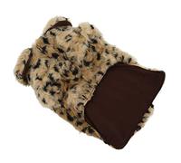 Pssopp Ropa Cálida para Perros, Abrigo de Invierno con Estampado de Leopardo de Felpa, Chaleco para Perros Fácil de Usar para Climas Fríos, para Aventuras Al Aire Libre (M)