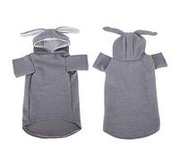 Pssopp Ropa para Mascotas con Capucha y Orejas de Conejo, Mantiene el Calor para Perros Pequeños y Gatos, Otoño Invierno, con un Paño Suave Seguro, No Tóxico, 5 Tamaños 2 Colores (XS)