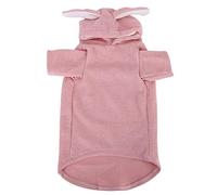 Pssopp Ropa para Mascotas con Capucha y Orejas de Conejo, Mantiene el Calor para Perros Pequeños y Gatos, Otoño Invierno, con un Paño Suave Seguro, No Tóxico, 5 Tamaños 2 Colores (L)