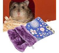 Pssopp Saco de Dormir para Hámsteres, Hamaca de Franela Gruesa con 2 Ganchos para Mascotas Pequeñas como Ratas y Chinchillas, Nido Cálido para un Sueño (Grande 30x2 4cm/11,81x9,44 Pulgadas)