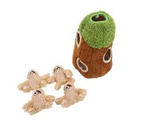 Pssopp Seek Juguete de Peluche para Perros, Lindo Juego de Rompecabezas Chirriante de Peluche para Perros, Tiempo de Juego Interactivo con Perezosos Escondidos, Actividad de Atractiva 6.7 X 10.2