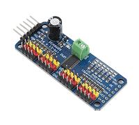 Pssopp Servocontrolador PWM, Módulo de Placa de Accionamiento de Motor de 16 Canales con Cumplimiento de 5 V y Resolución de 12 bits, para Robot