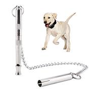 Pssopp Silbato para adiestramiento de Perros, Silbato para Perros Ultrasónico Silbato para Perros con Control de ladridos portátil Frecuencia Ajustable Silbato para Perros con Cadena Colgante