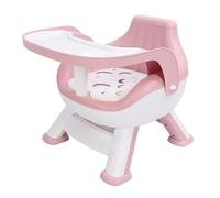 Pssopp Silla de Alimentación de Suelo para bebé, Silla de Comedor para bebé, Soporte Estable, Protector de Columna Vertebral, Cojín Chirriante, Bandeja de Doble Capa para el Hogar