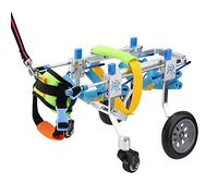 Pssopp Silla de Ruedas para Perros, Ajustable, 4 Ruedas, Carrito Rehabilitación Patas Delanteras y Traseras para Mascotas Pequeñas, Perros y Gatos Discapacitados