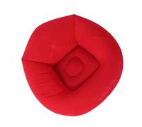 Pssopp Silla Inflable Sofá Inflable Flocado de PVC 75 X 75 X 45 Cm Asiento Portátil Plegable Capacidad de 80 Kg para Acampar Viajes Sala de Estar Dormitorio Adultos (Rojo)