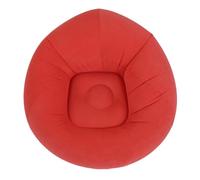 Pssopp Sillón Hinchable, Material de Puf Que Ahorra Espacio, Diseño Ergonómico, Silla Inflable Multifuncional para Dormitorio, Sala de Estar, Sillón Hinchable, Flocado Suave de PVC (Rojo)