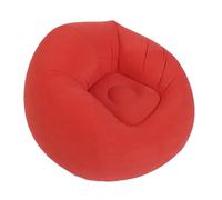 Pssopp Sillón Inflable, Material Flocado Suave de PVC, Ahorro de Espacio, Diseño Ergonómico, Silla Inflable Multifuncional para Dormitorio, Sala de Estar (Rojo)
