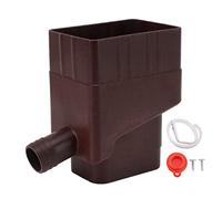 Pssopp Sistema de Recolección de Agua de Lluvia, Barriles Colectores de Agua Profesionales para Desviar Agua (Marron Oscuro)