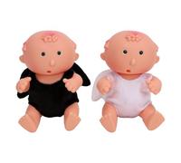 Pssopp Soft Mini Baby Dolls 12cm Juego de 2 Piezas, Plástico Blando