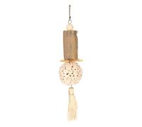 Pssopp Sola Stick - Juguetes para pájaros, bola suave de madera Sola, bolas de pie para pájaros, juguetes de forraje para periquitos, cacatúas, tortolitos