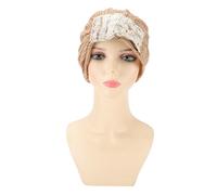 Pssopp Sombrero para la Cabeza de Encaje de Perlas, Pañuelo para la Cabeza, Decoración para la Cabeza, para el Trabajo, Salidas, Compras, Correr (B)