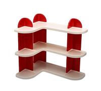 Pssopp Soporte de café Organizador de Estación de café, 3 Niveles, Multifuncional, Ligero, a Prueba de Corrosión, Accesorios de Barra de Rojo para Cocina, Hogar, Oficina, Taza (Rojo)