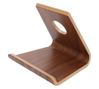 Pssopp Soporte de Escritorio de Madera Natural de Doble Cara, Bordes Redondeados para Tableta y Teléfono Móvil, Soporte para Exhibición de Regalo