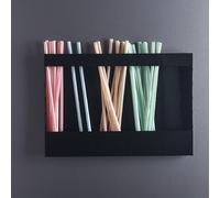 Pssopp Soporte de Pajita para Puerta de Gabinete, Organizador de Pajitas Reutilizables de Montaje en Pared, Dispensador de Almacenamiento para Armario de Cocina (BLACK)