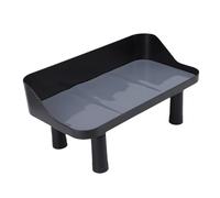 Pssopp Soporte Elevado para Cuenco para Perros Estación de Alimentación Ajustable para Mascotas ABS con 2 Cuencos de Acero Inoxidable Comedero Elevado para Mascotas de 16,93 Pulgadas para Perros