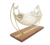 Pssopp Soporte para Cápsulas de café, Cesta de Almacenamiento de Cápsulas de café de Hierro con Base de Madera, Organizador para Cocina y Oficina, Tamaño 24,5x18x10cm