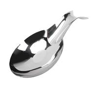 Pssopp Soporte para Cuchara de Pescado de Acero Inoxidable, Reposacucharas de Gran Tamaño, Soporte para Utensilios Suave y Fácil de Limpiar, Ideal para Banquetes, Fiestas, Aperitivos, Bodas, Cuchara