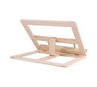 Pssopp Soporte para Libros de Madera Ajustable, Soporte para Libros de Cocina de Madera Maciza con ángulo y Altura Ajustables, Estante de Lectura de 30 X 23,5 Cm para Escritorio de Cocina,