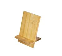 Pssopp Soporte para Teléfono de Madera Soporte para Teléfono Celular Desmontable Portátil Base de Escritorio de 2 Piezas de Madera Natural con Orificio para Cable Amplia Compatibilidad para Viajes