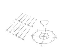 Pssopp Soporte Vertical para Brochetas Soporte para Brochetas de Acero Inoxidable para Freidora de Aire con 12 para Accesorios de Freidora de 6 Cuartos Kebab Pollo Carne