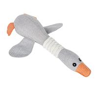 Pssopp Squeaky Goose Dog Masticar Juguetes Interactivos para Mascotas Juguetes para Perros Masticar para Perros con Sonido Chirriante para Pequeños y Medianos Cachorros (Beige)