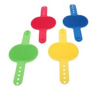 Pssopp Suministros de Aseo e Higiene para Gatos Rascador, Cepillo de Aseo Ajustable de Silicona para Gatitos de Pelo Largo y Corto 4 Piezas Cepillo de para Gatos de Esquina de Pared para (4PCS)