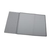 Pssopp Tapete de café de Silicona, Tapete de Secado de Tazas de Mesa de Barra Antideslizante, Protector de Encimera, 70,3x40 Cm, Bordes Elevados Resistentes Al Calor de Doble Secc (GREY)