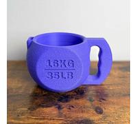 Pssopp Taza con Soporte para Helado, Pesa Rusa Creativa, Funda para Helado de PLA Impresa en 3D, Pinta con Ranura para Cuchara, Regalo Novedoso de Fitness para Amantes del Gimnasi