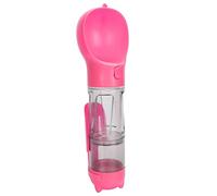 Pssopp Taza de Agua Portátil para Mascotas, Botella de Agua para Perros a Prueba de Fugas de 300 Ml con Diseño 360 sin Derrames para Viajes, Caminatas y Caminatas (Pink)