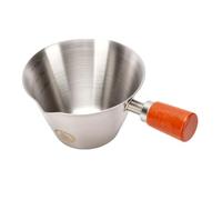 Pssopp Taza de las Tazas de Café/de las Tazas de café, Taza Medidora del Expreso de Medición del Expreso de la Manija 100ml de la Nuez (SILVER)