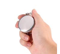 Pssopp Taza Plegable de Acero Inoxidable, Taza de Viaje Plegable, Retráctil con Hebilla de Llavero para Acampar, Senderismo, Actividades Al Aire Libre (S)